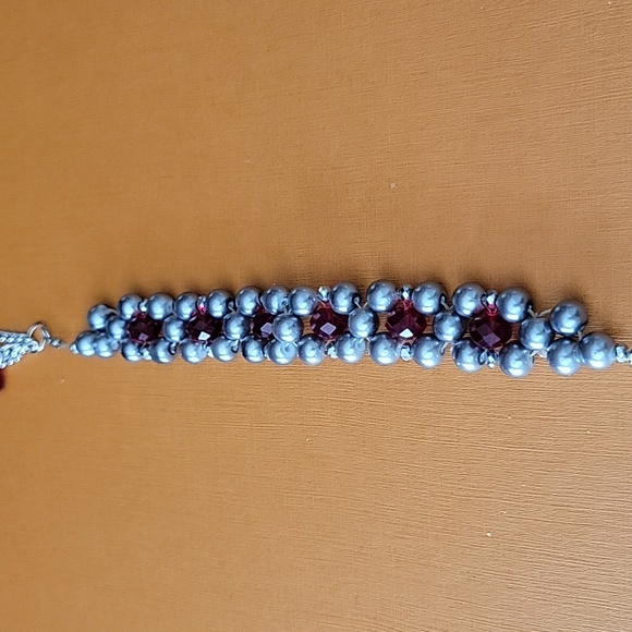 Flower design pearls beads bracelet - Picture 14 of 14